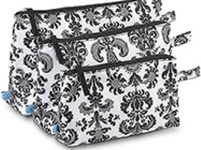Monogrammed "Paris" Black & White 3 Piece Cosmetic Case from Room It Up Monogrammed "Paris" Black & White 3 Piece Cosmetic Case from Room It Up
