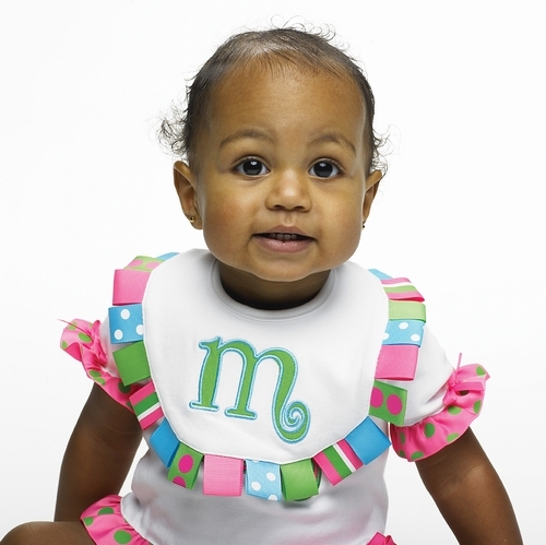Monogrammed Initial Baby Bibs from Mud Pie Monogrammed Initial Baby Bibs from Mud Pie