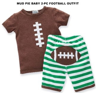 Mud Pie Baby Football 2 Piece Set Mud Pie Baby Football 2 Piece Set