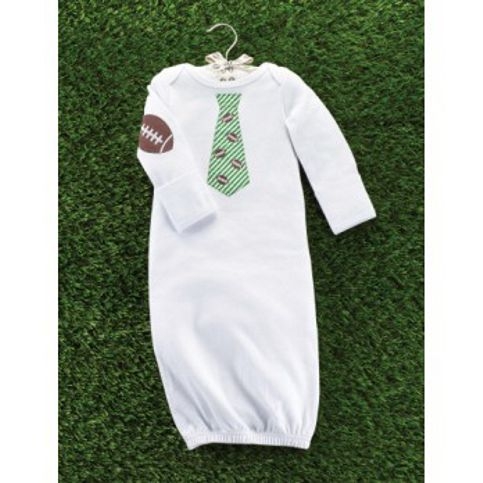 Mud Pie Football Necktie Infant Sleep Gowns Mud Pie Football Necktie Infant Sleep Gowns