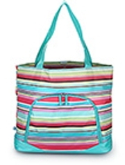 Monogrammed "Laguna Stripe" Large Athletic Tote Bag from Room It Up Monogrammed "Laguna Stripe" Large Athletic Tote Bag from Room It Up