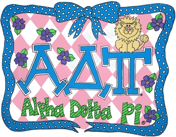 GREEK Alpha Delta Pi Sorority Pillowcase GREEK Alpha Delta Pi Sorority Pillowcase