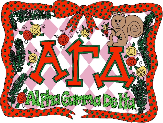 GREEK Alpha Gamma Delta Sorority Pillowcase GREEK Alpha Gamma Delta Sorority Pillowcase