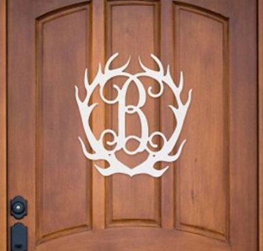 (6) Personalized Antlers Wood Sign (6) Personalized Antlers Wood Sign