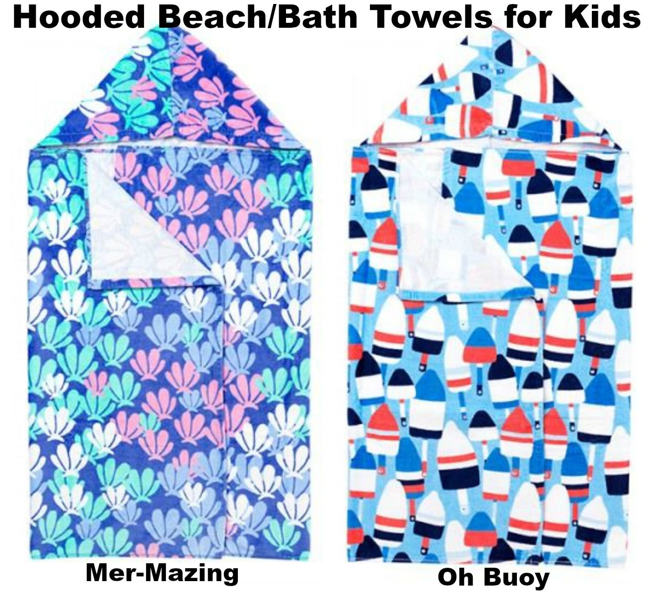 Personalized Kids' Hooded Beach and Bath Towels Personalized Kids' Hooded Beach and Bath Towels