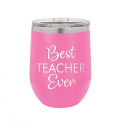 Best Teacher Ever 12 oz. Stainless Tumblers with clear lids Best Teacher Ever 12 oz. Stainless Tumblers with clear lids