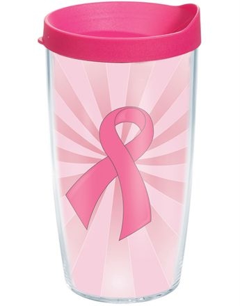 Tervis Tumbler 16 oz. and 24 oz. Pink Ribbon Wrap Tumblers with Lids for Breast Cancer Awareness Tervis Tumbler 16 oz. and 24 oz. Pink Ribbon Wrap Tumblers with Lids for Breast Cancer Awareness
