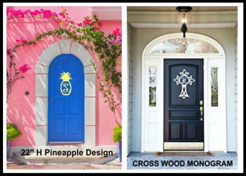 (8) Personalized Cross and Pineapple Wood Signs (8) Personalized Cross and Pineapple Wood Signs