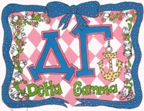 GREEK Delta Gamma Sorority Pillowcase GREEK Delta Gamma Sorority Pillowcase
