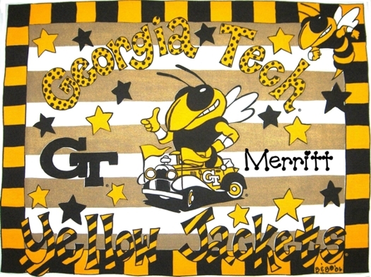 Georgia Tech Toddler Pillow and Pillowcase Georgia Tech Toddler Pillow and Pillowcase