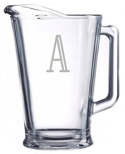 Personalized 60 oz. Glass Pitchers Personalized 60 oz. Glass Pitchers