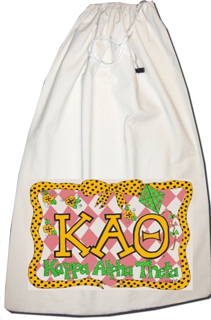 GREEK Kappa Alpha Theta Sorority Laundry Bag GREEK Kappa Alpha Theta Sorority Laundry Bag