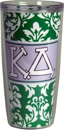 Kappa Delta Sorority Green and White Damask Cottie Cups Kappa Delta Sorority Green and White Damask Cottie Cups