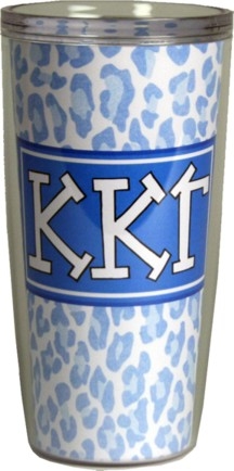 Kappa Kappa Gamma Sorority Blue and White Animal Print Cottie Cups Kappa Kappa Gamma Sorority Blue and White Animal Print Cottie Cups