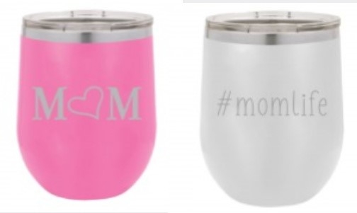 Mom 12 oz. Stainless Tumblers with clear lids Mom 12 oz. Stainless Tumblers with clear lids