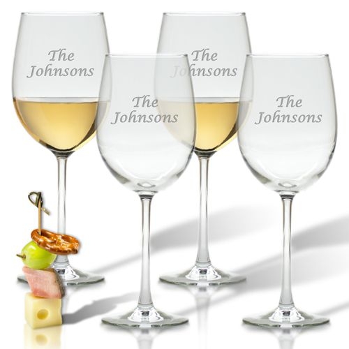 Set of 4 - Personalized 19 oz. Tulip Wine Glasses Set of 4 - Personalized 19 oz. Tulip Wine Glasses
