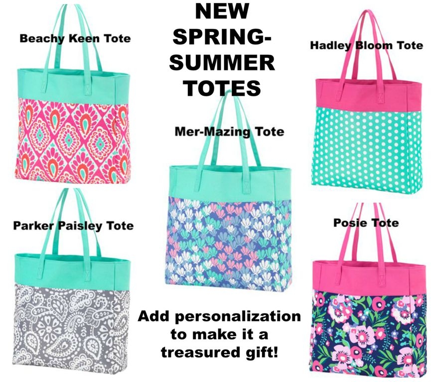 Personalized Tote Bags in 5 Designs Personalized Tote Bags in 5 Designs