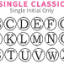 Single Initial with circle border Single Initial with circle border