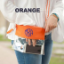 Orange with Circle monogram in purple thread Orange with Circle monogram in purple thread