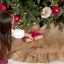 Burlap Double Ruffle Tree Skirt - Personalized Burlap Double Ruffle Tree Skirt - Personalized