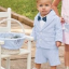 Blue Seersucker Suit with Shorts and Bow Tie Blue Seersucker Suit with Shorts and Bow Tie