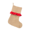 Burlap Stocking with Red Ruffle (Blank) Burlap Stocking with Red Ruffle (Blank)