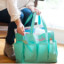 Mint Carry All Bag personalized with Etiquette font in hot pink thread Mint Carry All Bag personalized with Etiquette font in hot pink thread