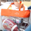 Orange Clear Tote - Classic Block Monogram - White Thread Orange Clear Tote - Classic Block Monogram - White Thread